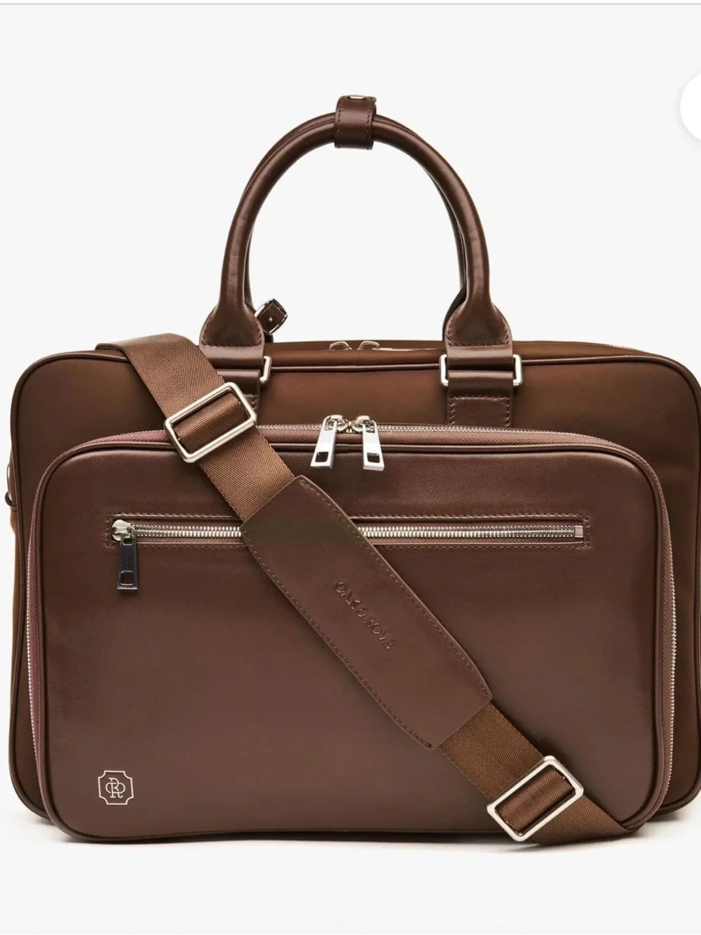 Oak and Rove Alto briefcase/duffel in brown leather
